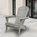Wood Lounge Patio Chair for Garden Outdoor Wooden Folding Embossed Adirondack Chair Set of 2 Solid W1390P277604