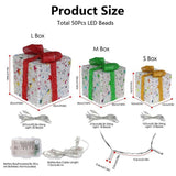 Christmas Light Gift Boxes Set - 3 Sizes 8 Modes LED String Lights with Remote 73734307