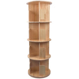Rotating Bookshelf 360 Degrees 4 Tier Stackable Solid Wood Bookshelf Organizer 20873034