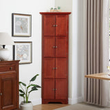 4-Tier 72" Corner Kitchen Pantry Storage Cabinet with 8 Doors Tall Storage Cabinet, Corner Cabinet W1758P211013