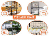 2-Pack 24"x67" Commercial Grid Wall Display with T-Base Stand - Double-Sided Wire Panel System for 74791773