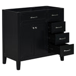 ZUN 36" Bathroom Vanity without Sink, Cabinet Base Only, Bathroom Cabinet with Drawers, Solid Frame and WF296707AAB