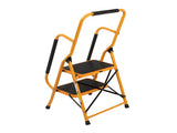Iron 2-step ladder with handrails ginger 79042191