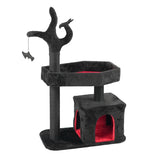 44.5" Heavy Duty Gothic Cat Tree Large Cat Tower Cat Tree Indoor Cats Spacious Cat Condo Coffin 07409591
