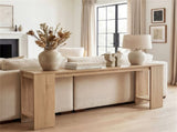 71" Long Farmhouse Console Table, Narrow Entryway Table with Bottom Storage Shelf 36453536