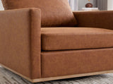 30.7"W Upholstered Square Swivel Accent Chair and Comfy Accent Single Sofa 360 Degree Club W3188P310431