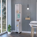 ZUN Sheffield 2-Door Pantry Cabinet, with Two 2-Cabinet Spaces and Two Open Shelves B128P148807