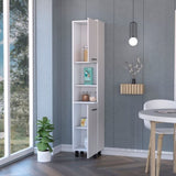 ZUN Sheffield 2-Door Pantry Cabinet, with Two 2-Cabinet Spaces and Two Open Shelves B128P148807