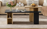 U-Can Set of 2 Nesting Coffees Farmhouse,Rectangle Coffee Living Room,Wood Finish Coffee N724P294661B