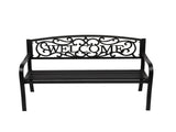 50" Outdoor Welcome Backrest Cast Iron Bench 27571420
