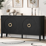 U_Style Sophisticated Fir Veneer Cabinet with Textured Finish,Suitable for Corridor, Entrance, N711P235226B