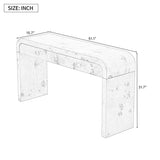 U_STYLE Modern Entryway Table with Burl Wood Veneer,Suitable for Entryway, Hallway, Living Room, N711P216235D
