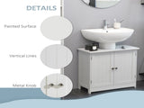 Bathroom Cabinet with 2 Doors and Shelf Bathroom Vanity white-AS Prohibited by 36907874