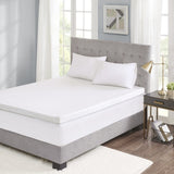 Hypoallergenic 3" Cooling Gel Memory Foam Mattress Topper with Removable Cooling Cover B03595140