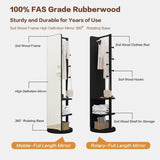 Full-body mirror, solid wood rubber wood glass, 68.8*19.6in Large mirror W2987P225480