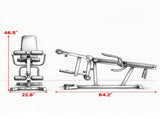 660 lbs 3-in-1 Leg Extension Curl Machine, Heavy Duty Adjustable Weight Bench with Leg Developer, 85837422