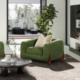 Alpine 44" Sherpa Arm Chair, Moss Green Fleeced Teddy B2719P280161