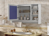 3-in-1 Bathroom Mirror Cabinet, 36-inch Wall Mounted Medicine Cabinet with Adjustable Shelf & Soft N710P358618K