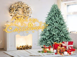 Artificial 7ft Blue green Tint Christmas Tree with 1845 PE/PVC Mixed Branch Tips, memory wireiron 02735955