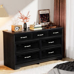 ZUN Modern 3 Drawer Bedroom Chest of Drawers with 7 Drawers Dresser, Clothes Organizer -Metal Pulls for W1668P182250