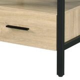 Yawan Oak & Black Finish Accent Table B2726P287569