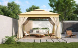 TREXM 10x12 Outdoor Gazebo Tent with Double Roofs, Patio Gazebo with Mosquito Netting, Patio Canopy N715P261155A