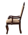 ZUN ACME Chateau De Ville Arm Chair , Fabric & Espresso 64078A