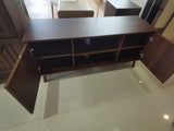 55-inch wooden TV cabinet with 2 vertical groove doors, adjustable shelves, living room W1706P465297