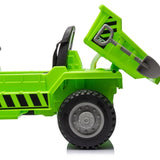 ZUN Ride on Dump Truck, 12V Ride on Car with Parents Control, Electric Dump Bed and Extra Shovel,Phone W1396P147017