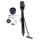 ZUN 28" Black Tilt Street Rod Floor Shift Steering Column w/ Wheel Adapter & Key 55397121