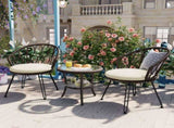 Outdoor Leisure Set, 2 Rattan Single Chairs with A Glass Round Table, Perfectly Suited for N711P256422K