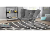 Faux Fur Butterfly Chair for Kids and Teens, Gray 98082576