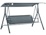 3-Seat Patio Swing Chair-Gray 56492495