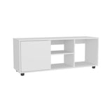 ZUN Adel 51" Wide Tv Stand with One Door Cabinet , Four Open Shelves, Cable Management, Living, Tv B200P286981