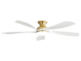52 Inch Ceiling Fan with Dimmable 3 Colors LED Light Reversible Noiseless DC Motor Smart APP Remote W934P152352