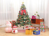 6ft artificial Christmas tree with LED energy-saving lights, including 195 pendant tree skirts and 98228460
