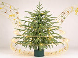 2 FT Rotating Pre-Lit Mini Christmas Tree with 8 Songs, Warm White LED Lights, PE Artificial Spruce 20392552