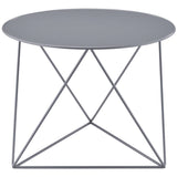 Grey Geometric Metal Base Accent Table B062P185685