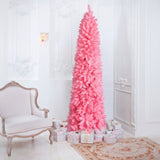 7.5 FT Hinged Christmas Tree, Artificial Pencil Christmas Tree, Unlit Artificial Christmas Pine Tree 28017987