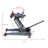 Hydraulic transmission service jack,flloor jack 1/2ton capacity 1000lb,low profile W46542620