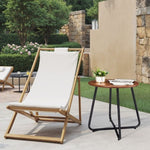 ZUN Outdoor Side Table with Imitation Wood Tabletop, Weather Resistant Patio Side Table, Round Outdoor 89796304