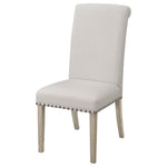 ZUN Beige and Pine Upholstered Parsons Dining Chair B062P153699