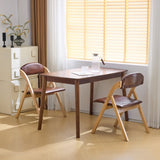 Set of 2 Wooden Folding Chairs with Padded Seats, Portable Simple Folding Chairs with Cushion for 87314134