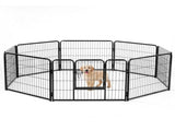 Durable Metal Dog Playpen for Indoor and Outdoor Use with Foldable Panels and Handle-Lock Door 84059998