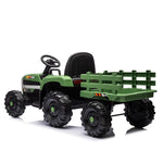 ZUN Ride on Tractor with Trailer,12V Battery Powered Electric Tractor Toy w/Remote Control,electric car W1396137097