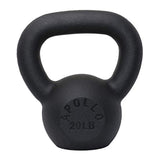 ZUN 20LBS Solid Cast Iron Kettlebells Ideal for Strength Training, Building Muscles 99221357