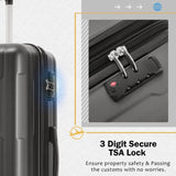 2 Piece Luggage Set with Bags Expanable Spinner Wheels ABS Lightweight Suitcase with TSA Lock N732P198744B