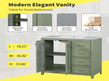 36-inch bathroom vanity with two soft close doors, adjustable shelves and three drawers N729P184710F