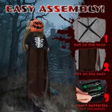 5.6ft Halloween Decorations Outdoor Life Size Animatronics Ghost with Pumpkin Head, Sound-Actived 26986288