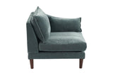 Gorgeous Mineral Color LAF / RAF One Arm Chair Morgan Fabric 1pc Chair Pillow Soft Cushion Wood Legs B011P278577